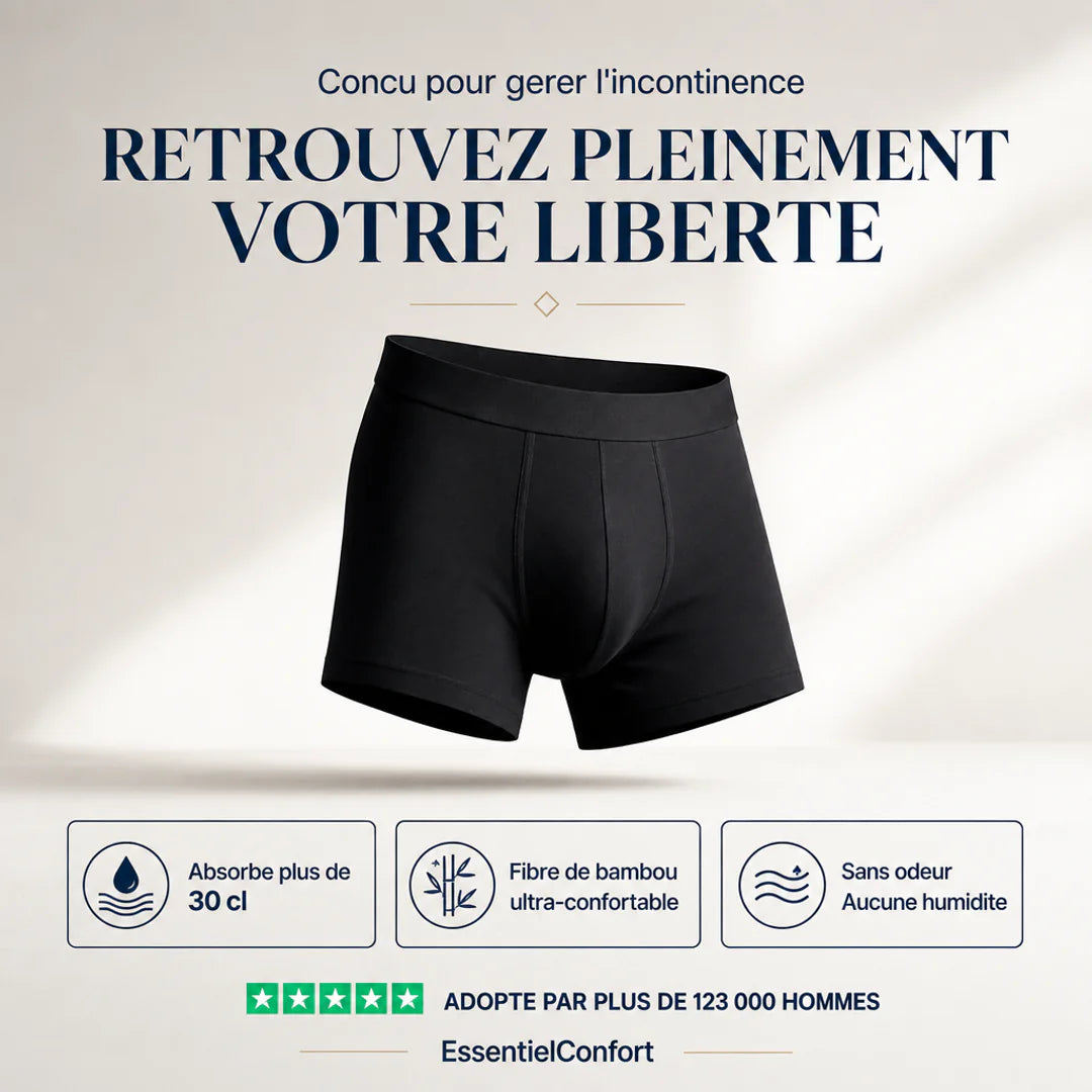 Boxer Absorbant Lavable Homme